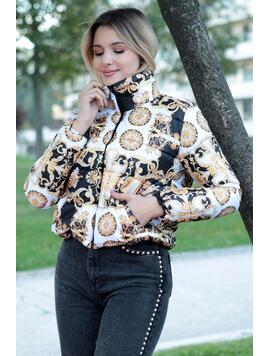 Geaca Dama PrintAsha Bej